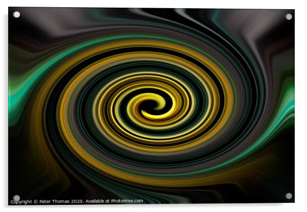 Swirl #5 Acrylic by Peter Thomas