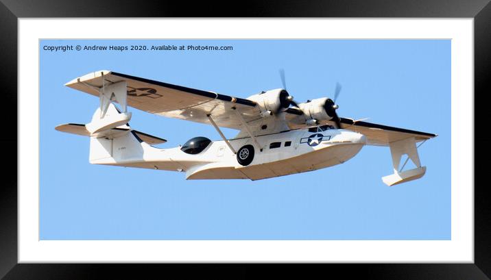 Catalina sea plane Framed Mounted Print by Andrew Heaps