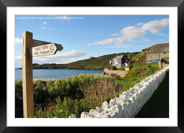 The South West Coast Path at Coverack Framed Mounted Print by Brian Pierce