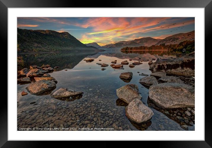 ULLSWATER SUNSET Framed Mounted Print by Tony Sharp LRPS CPAGB
