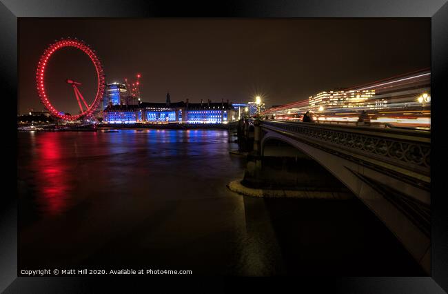 London at Night Framed Print by Matt Hill