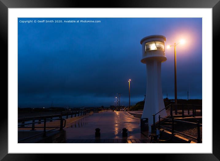Lighthouse at Littlehampton Framed Mounted Print by Geoff Smith