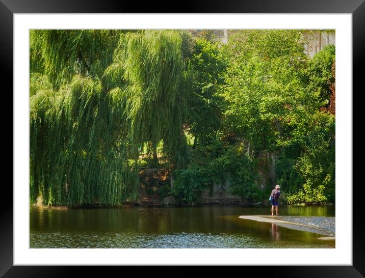 Fishing on the River Creuse Framed Mounted Print by Jacqui Farrell