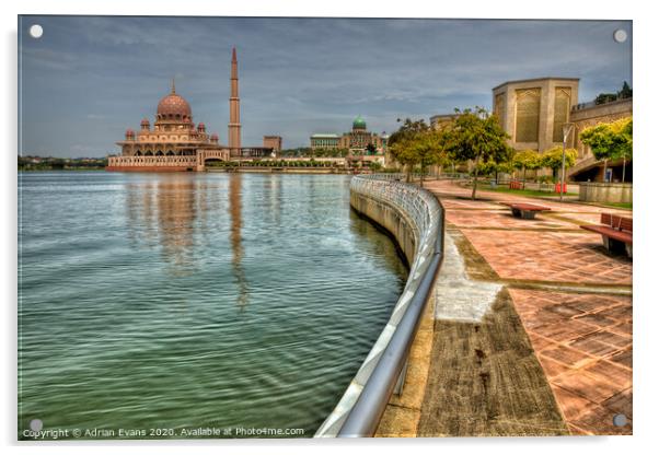 Putra Mosque Malaysia Acrylic by Adrian Evans