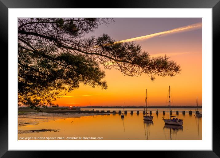 Sailing into the sunset & Hayling Island  Framed Mounted Print by David Spence