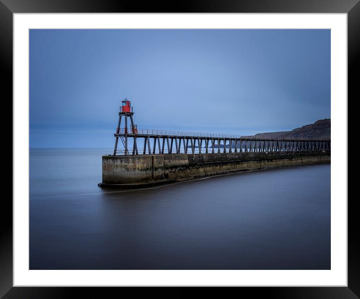 Whitby Pier Framed Mounted Print by chris smith