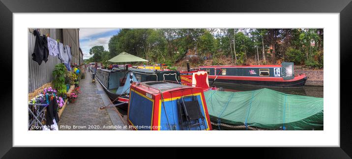 Wash day on the Stourport Canal Framed Mounted Print by Philip Brown