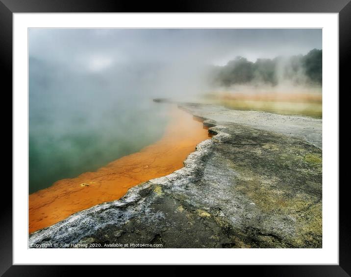 Champagne Pool Framed Mounted Print by Julie Hartwig
