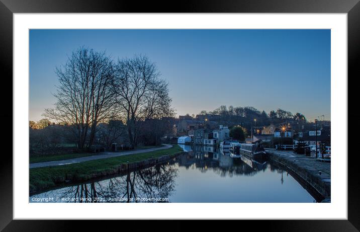 Leeds - Liverpool canal at Dawn Framed Mounted Print by Richard Perks