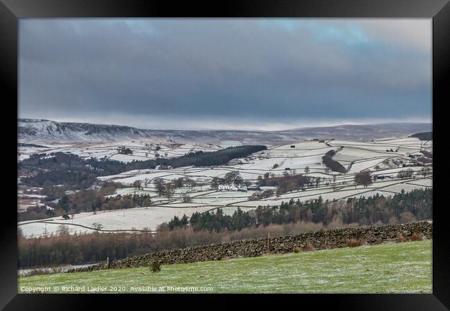 A Dusting of Snow in Upper Teesdale Framed Print by Richard Laidler
