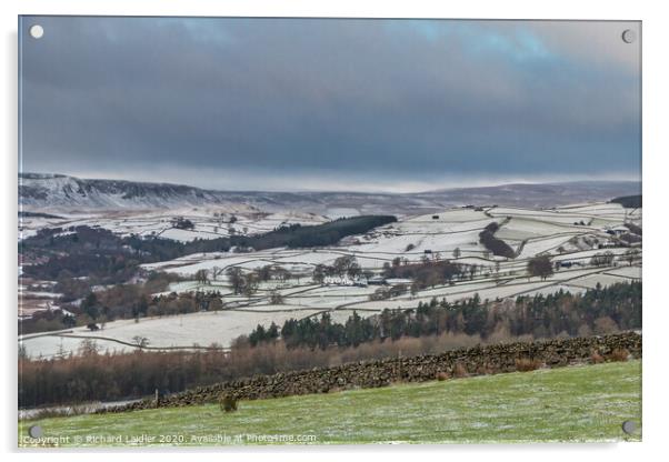 A Dusting of Snow in Upper Teesdale Acrylic by Richard Laidler