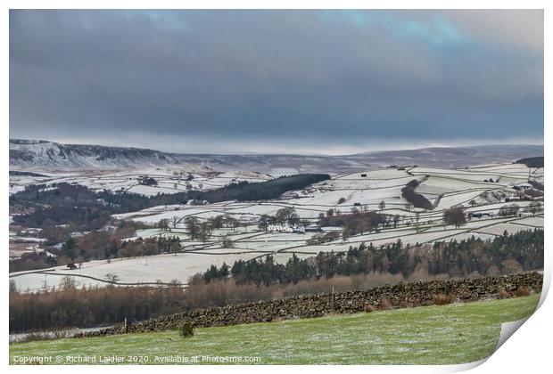 A Dusting of Snow in Upper Teesdale Print by Richard Laidler