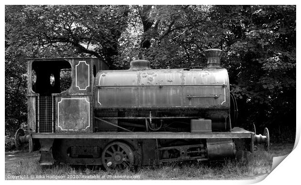 Saddle tank steam engine, Poldark Tin mine, Cornwa Print by Rika Hodgson