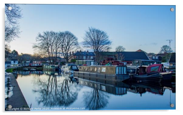 Christmas Eve on the Canal Acrylic by Richard Perks