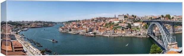 City skyline of Porto in Portugal panorama Canvas Print by Steve Heap