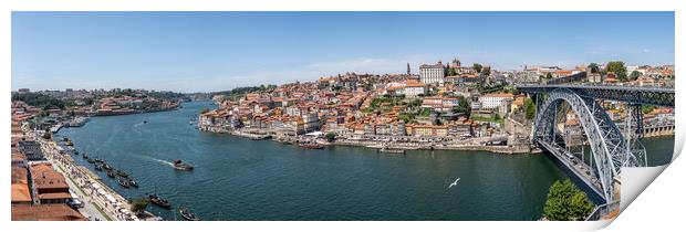 City skyline of Porto in Portugal panorama Print by Steve Heap