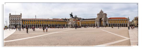 High resolution panorama of Commerce Square in Lisbon Acrylic by Steve Heap