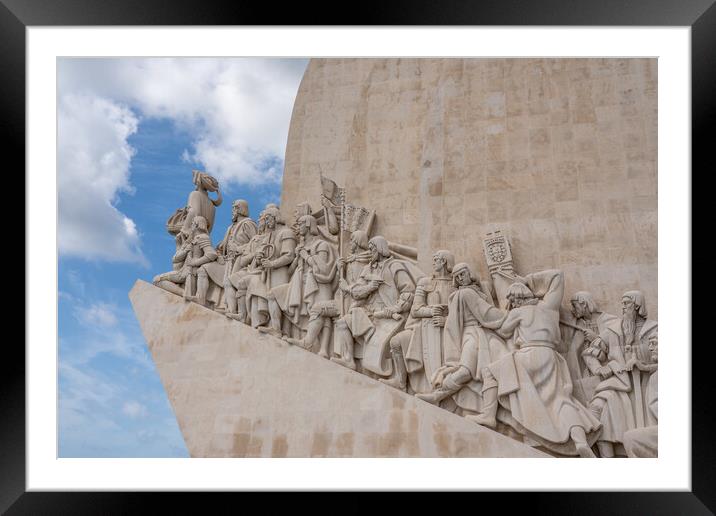 Monument of the Discoveries in Belem near Lisbon Framed Mounted Print by Steve Heap