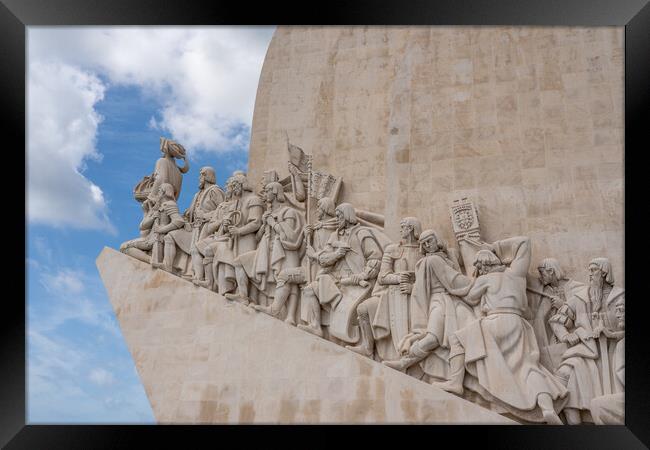 Monument of the Discoveries in Belem near Lisbon Framed Print by Steve Heap