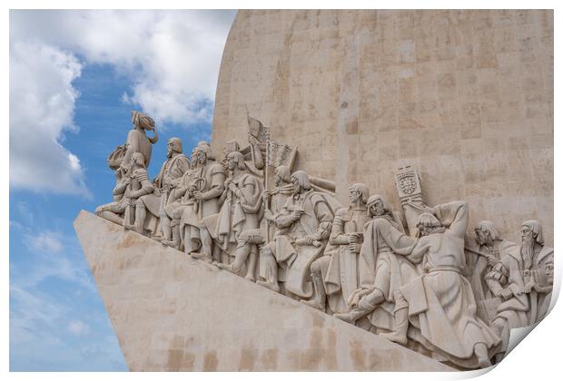 Monument of the Discoveries in Belem near Lisbon Print by Steve Heap