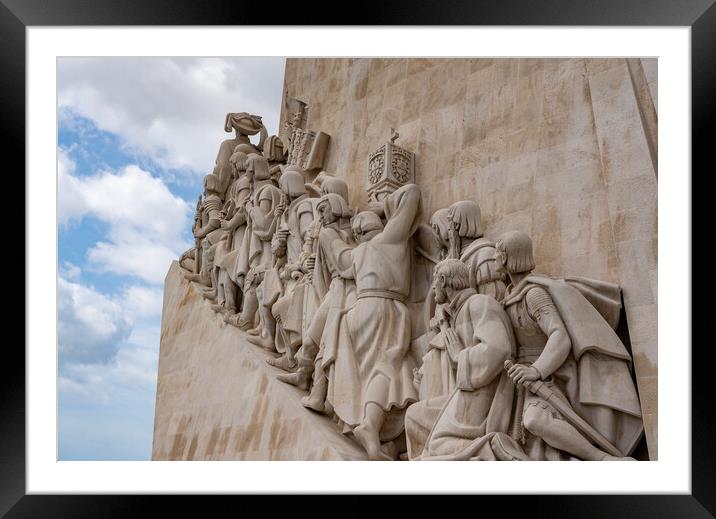 Monument of the Discoveries in Belem near Lisbon Framed Mounted Print by Steve Heap