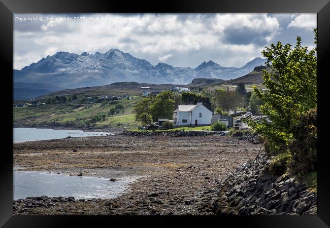 Carbost waterfront Skye Framed Print by Kevin White