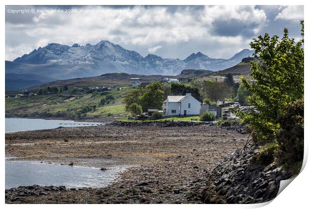 Carbost waterfront Skye Print by Kevin White