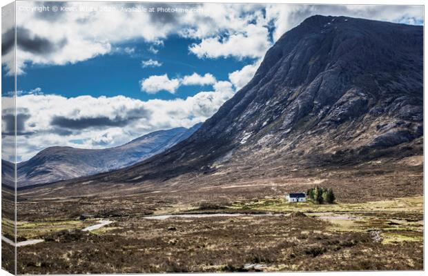Glencoe pass old cottage Canvas Print by Kevin White