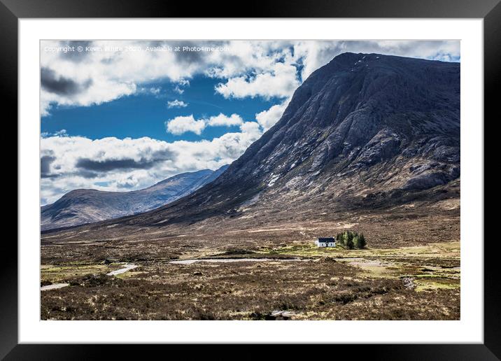 Glencoe pass old cottage Framed Mounted Print by Kevin White