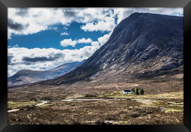 Glencoe pass old cottage Framed Print by Kevin White