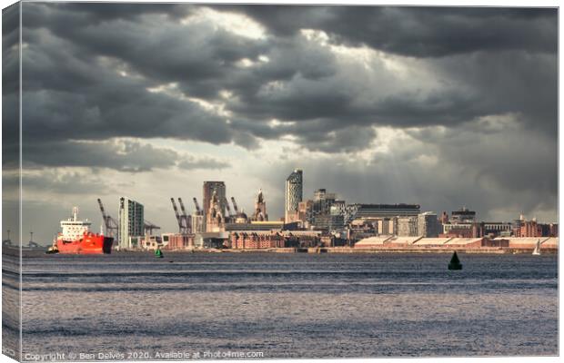Liverpool ships and clouds Canvas Print by Ben Delves