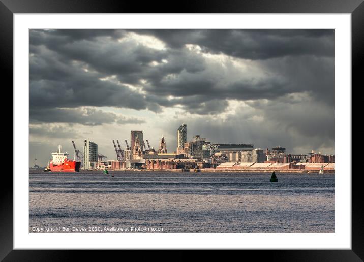Liverpool ships and clouds Framed Mounted Print by Ben Delves