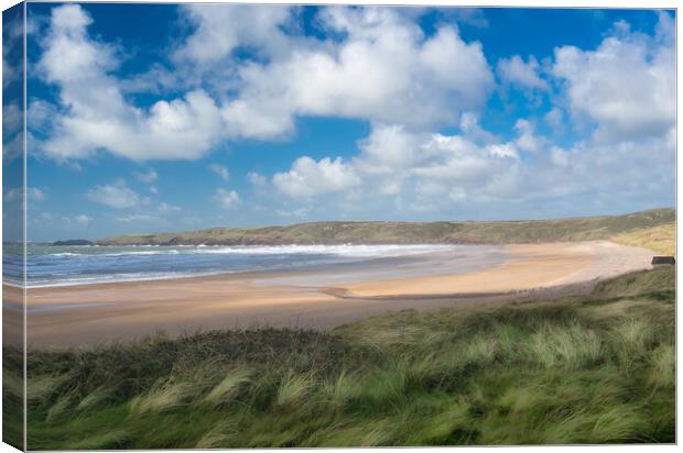 Freshwater West. Pembrokeshire, Wales. Canvas Print by Colin Allen