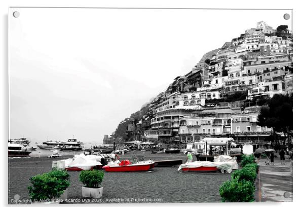 Positano city - Amalfi Coast Acrylic by Alessandro Ricardo Uva