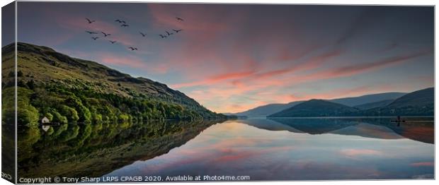 CRUMMOCK WATER DUSK Canvas Print by Tony Sharp LRPS CPAGB