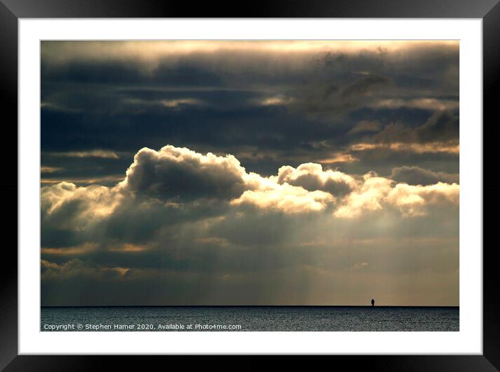Storm Clouds over the Bay Framed Mounted Print by Stephen Hamer