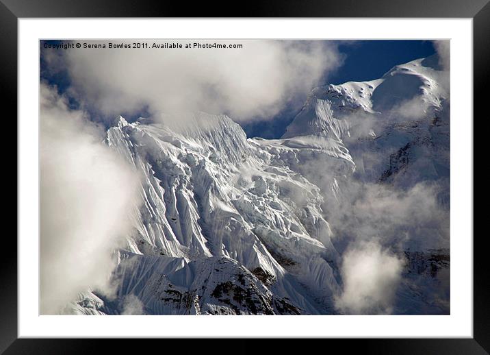 Mountaintop from Upper Pisang Framed Mounted Print by Serena Bowles