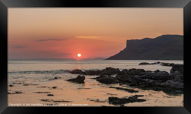 Sunrise at Fairhead, Northern Ireland Framed Print by jim Hamilton