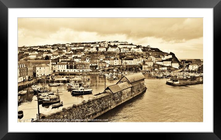 Mevagissey, Cornwall. Framed Mounted Print by Neil Mottershead