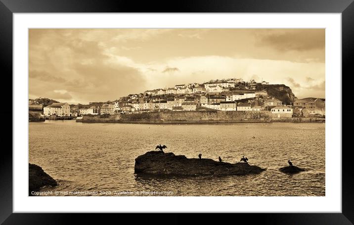 Mevagissey Harbour, Cornwall. Framed Mounted Print by Neil Mottershead