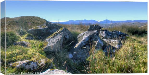 The Rhinogs Mountain Range, North Wales, Crop Canvas Print by Philip Brown