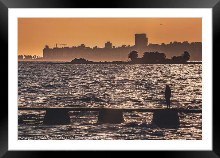 River Plater River at Montevideo Framed Mounted Print by Daniel Ferreira-Leite