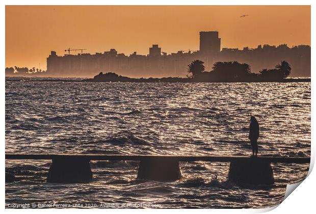 River Plater River at Montevideo Print by Daniel Ferreira-Leite