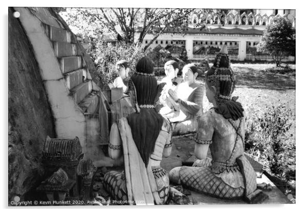 Buddhist Temple Chaing Mai, Thailand Acrylic by Kevin Plunkett