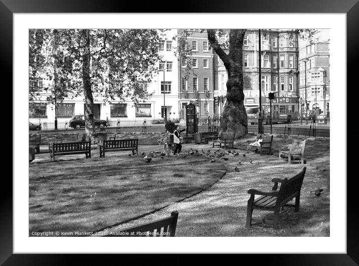 Tai Chi in Berkeley Square London Framed Mounted Print by Kevin Plunkett