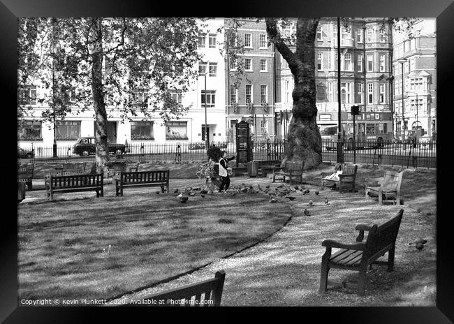 Tai Chi in Berkeley Square London Framed Print by Kevin Plunkett