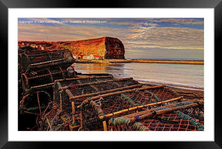 Golden Staithes Framed Mounted Print by Cass Castagnoli