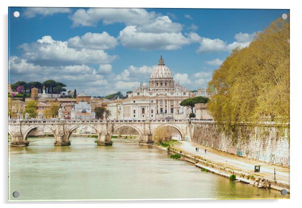 Rome Skyline Acrylic by Hectar Alun Media