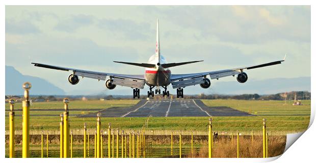 Retro Cargolux Boeing 747 landing Print by Allan Durward Photography