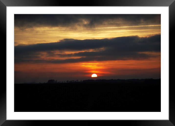 Newcastle Sunset Framed Mounted Print by Jacqui Farrell